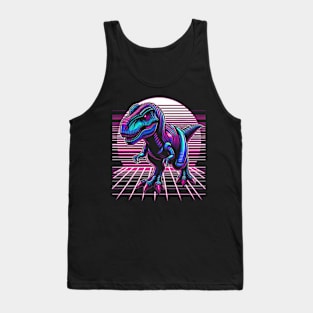 Synthwave T-Rex Tank Top